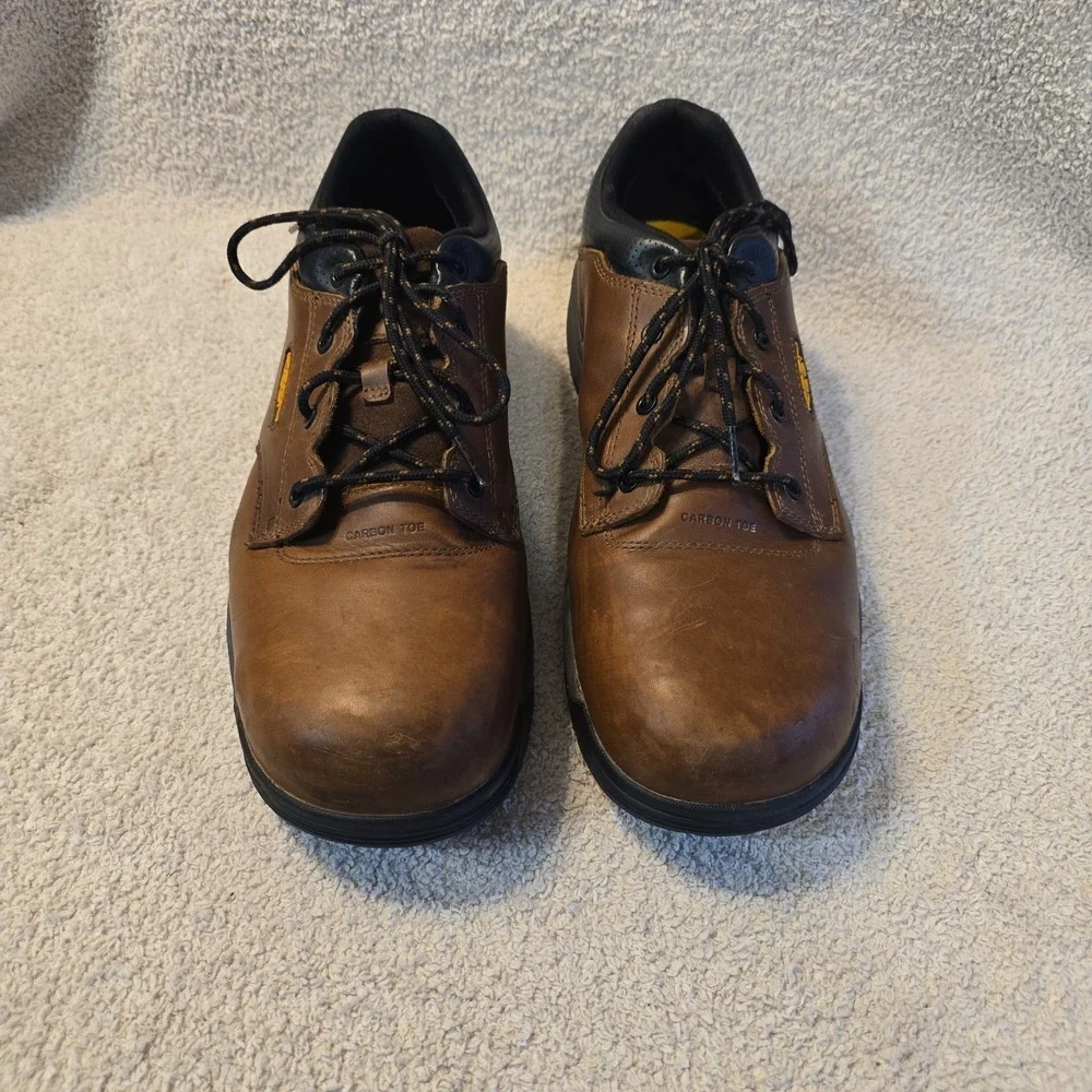 KEEN Chicago Oxford Work Utility Carbon Toe Safety Shoes Brown Leather Sz 14D